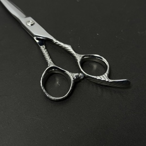 Ciseaux de coiffure professionnels en acier inoxydable 440C, lame tranchante, pour droitiers, manche long, ciseaux de coupe de cheveux - Product Image 1