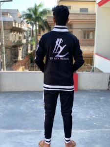 Haut et pantalon de survêtement en polyester pour hommes personnalisés Survêtement de fitness de haute qualité - Product Image 3