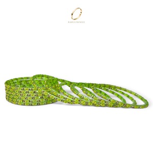 Charmants bracelets en verre kashmiri traditionnels à coupe émeraude en forme de goutte de pluie pour femmes, bijoux ethniques indiens pour mariage - Product Image 4