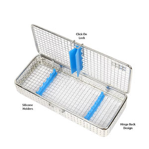 Boîte de Stérilisation en Micro-Maille Métallique Premium en Acier Inoxydable, Maille Fine, Autoclavable, pour Instruments Chirurgicaux, Dentaires et Médicaux, Certifiée CE ISO, Étui Organisateur - Product Image 3