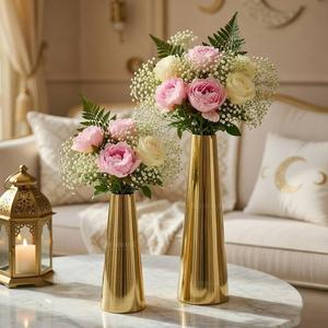 Elegante Florero de Hierro con Diseño Costero, Soporte para Arreglos Florales con Estilo para el Hogar, Sala de Estar, Oficina, Mesa, Boda - Product Image 1