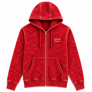 Sweat à capuche zippé pour homme OEM, logo personnalisé, effet délavé vintage, molleton, style streetwear - Product Image 5