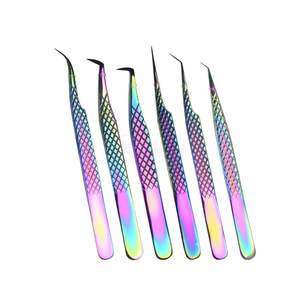 Pince à épiler bleu clair pour extensions de cils, haute précision, droite, pour isolation, fournitures professionnelles pour artistes en cils - Product Image 4