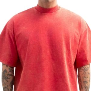 เสื้อยืดโอเวอร์ไซส์ผู้ชาย สไตล์ลำลอง ผ้าฝ้าย ทรงหลวม สตรีทแวร์ แขนสั้น ไหล่ตก เสื้อท็อป ขายส่งจากโรงงานผลิตเสื้อผ้า - Product Image 3