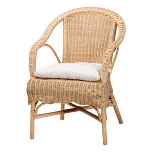 Chaise de salle à manger en rotin naturel, faite à la main, écologique, prix de gros imbattable, pour café et bistrot, d'un fabricant vietnamien. - Product Image 1