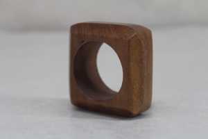 Handmade <b>Walnut</b> Wood Napkin Ring with Brass Inlay Eco-Friendly Round Wooden Napkin Holder Luxury <b>Table</b> Decor Wholesale Supply - Product Image 3