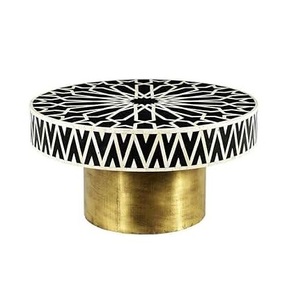 Taburete Redondo de Hueso Incrustado de Diseño Elegante, Modelo de Alta Demanda, Producto de Lujo Ecológico, Diseño Personalizado, Precio Atractivo - Product Image 1