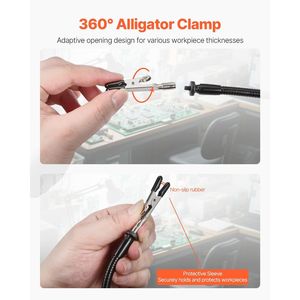 Station de soudage magnétique Helping Hands à 4 bras flexibles Pinces crocodiles - Product Image 4