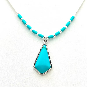 Collar de Cadena de Eslabones Chapado en Oro Vintage con Turquesa, Joyería Artesanal con Piedras Preciosas, Regalo Elegante para Mujer, Proveedor Mayorista - Product Image 1