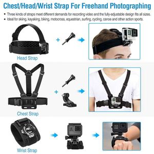Kit accessori per fotocamera da 26 pollici per sport all'aperto con cinturino toracico per Selfie Stick supporto per treppiede galleggiante per eroe GoPro - Product Image 2