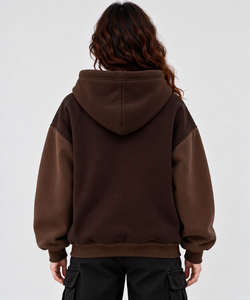 Sweat à capuche en molleton épais personnalisé pour femme, avec logo brodé, coupe décontractée, style streetwear, vente en gros, hiver, OEM ODM - Product Image 2