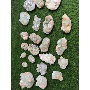Natural Green Apophyllite with White Stilbite <b>Crystal</b> Mineral Specimen for Home Decoration Wholesale - Product Image 2