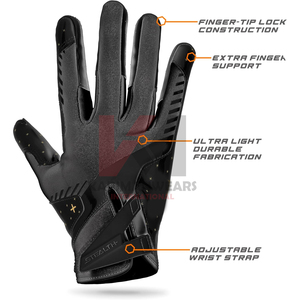 Guantes de Fútbol Americano Directo de Fábrica, Ligeros, con Buen Agarre, para Entrenamiento, Suministro al por Mayor, Servicio OEM de Marca Privada - Product Image 4