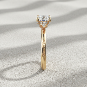 Anillo de Compromiso con Diamante Cultivado en Laboratorio Stonewels, Chapado en Oro Rosa de 14K, Corte Solitario con Engaste de Puntas, Certificado de Lujo - Product Image 2