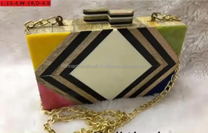 Pochette en résine artisanale pour femme, motif animal sculpté, multicolore, avec perles, idéale pour cadeaux, souvenirs, vente en gros - Product Image 3