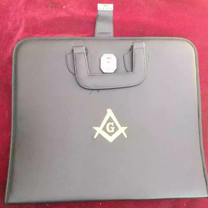 Estuche para Mandil Masónico Negro Liso de Alta Calidad, Hecho a Medida, con Logotipo Personalizado - Product Image 1