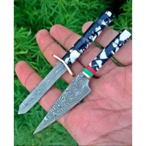 Cuchillo de Chef Personalizado Hecho a Mano Burraq DIY OEM, Juego de Cuchillos de Acero Inoxidable con Mango Miniatura Hermoso, Regalo Hecho en Pakistán, 1 Hoja - Product Image 4