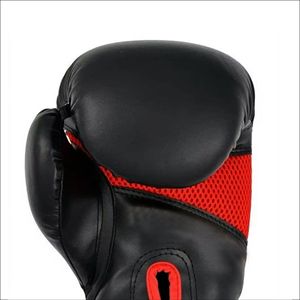 ถุงมือชกมวยคุณภาพสูง หนังวัวสีดำ หนา 1.1 มม. 4 ชั้น บุฟองน้ำอย่างดี สำหรับมืออาชีพ ปิดด้วยแถบตีนตุ๊กแก ถุงมือ MMA - Product Image 4