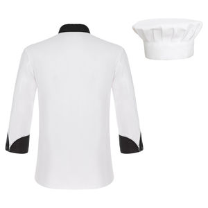 Uniforme de Restaurante de Alta Calidad, Chaqueta de Chef de Cocina con Logotipo Personalizado, Uniforme de Bar de Sarga de Algodón - Product Image 6