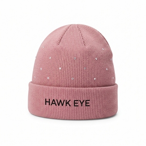 Bonnet en laine tricoté doublé satin, personnalisé, chaud, unisexe, avec revers, pour l'hiver, vente en gros - Product Image 1