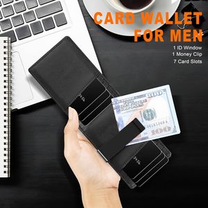 Portafoglio Bifold Sottile da Uomo con Protezione RFID, Finestra ID, Tasca Frontale, Porta Carte Sottile e Fermasoldi – Regalo per Lui - Product Image 3