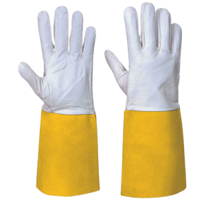 Sheep Grain Leather Reflective Safety <b>Gloves</b> for Welding TIG Heat Spark Flame Retardant Industrial BBQ Use - Product Image 6