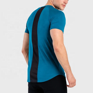 Ropa de vestir de calidad superior para hombre, camisetas de manga corta con cuello redondo, dobladillo curvo Delgado, jersey informal de hip hop, Camiseta lisa de algodón 100% - Product Image 3