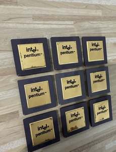 เศษซากโปรเซสเซอร์เซรามิก Pentium Pro รุ่น Gold Top & Bottom CPU - Product Image 3