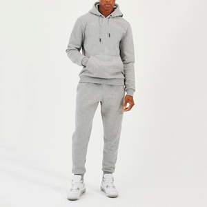 Ensemble de survêtements unisexes en molleton tricoté 345g pour l'hiver, style streetwear, sweats à capuche vierges pour hommes et femmes, vente en gros - Product Image 2