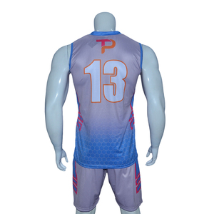 ชุดบาสเก็ตบอลแบบไม่มีแขนสั่งทำคุณภาพสูง ป้องกันแบคทีเรีย สำหรับทุกเพศ พิมพ์ลายโลโก้ด้านหน้า มีไซส์ใหญ่ ขายส่ง ผ้าตาข่ายคอวี - Product Image 2