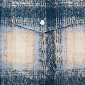 Camisa casual personalizada para hombre, camisa de franela multicolor con paneles, hombros caídos, estilo urbano, camisa de franela a cuadros para hombre y mujer - Product Image 5