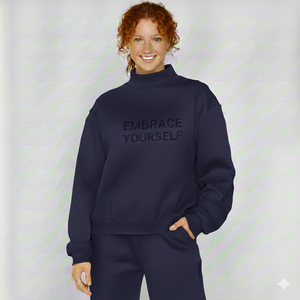 Sweat-shirt à col montant pour femme en polaire douce, décontracté, production en gros - Product Image 1