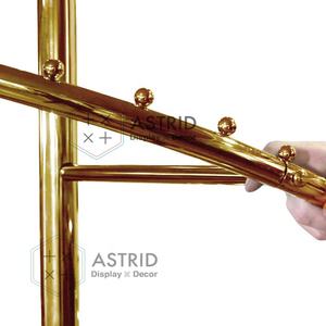 Gold Hot <b>Metal</b> wig organizer storage spiral hair extension clothes display rack for store - Product Image 5