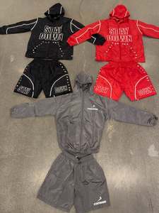 Conjunto Deportivo de 2 Piezas para Hombre, Personalizado con Pedrería, Bloques de Color, Resistente al Viento, Ligero, Transpirable, Ropa Casual de Verano, ODM OEM - Product Image 2