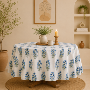 Wholesale High Quality Cotton <b>Round</b> <b>Tablecloth</b> for Home Hotel Restaurants & Cafe Handmade Table Decor Cover <b>Christmas</b> Gift - Product Image 2