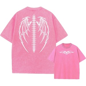 เสื้อยืดแขนสั้นผู้ชายทรงโอเวอร์ไซส์ ลายมัดย้อม คอกลม ผ้าถักเนื้อฝ้ายลำลอง ทรงปกติ ระบายอากาศได้ดี ผ้าเจอร์ซีย์ น้ำหนัก 220 กรัม พิมพ์ลายดิจิตอล - Product Image 2