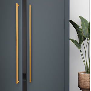 Aluminum Long <b>Cabinet</b> Handle Creeper Linear Bar Pull Matt <b>Gold</b> AB Matt Silk Black Wardrobe Door Handle Modern Furniture Hardware - Product Image 1