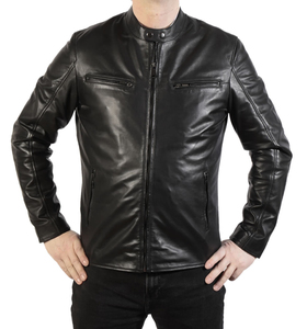 Vestes pour hommes, mode masculine, veste en cuir d'agneau, logo personnalisé, vestes en cuir du Pakistan pour hommes, prix raisonnable, veste pour hommes - Product Image 1