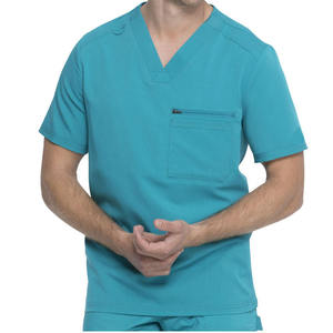 Men's Women's Nursing Uniforms Beauty Salon Work Wear Sets Comfortable XS-XL <b>Plus</b> <b>Sizes</b> Solid Pocket Shorts Pants Sleeves <b>Scrub</b> - Product Image 3