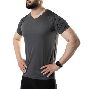 Comfortable Custom V Neck <b>T</b> <b>Shirt</b> <b>Men</b> Casual Sportswear Short Sleeve <b>Striped</b> Design 100% Cotton Breathable Custom Made - Product Image 2