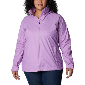 Chaqueta cortavientos personalizada de lavanda para mujer, impermeable, ligera, con capucha, para deportes al aire libre, para primavera y otoño. - Product Image 6