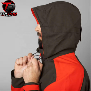 Veste Softshell de Chasse Unisexe TriPro Sports Hiver avec Capuche Intégrée, Fermeture Éclair Intégrale, Poignets Ajustables, Épaules Contrastantes et Détails Frontaux - Product Image 2