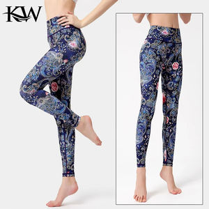 Pantalones de yoga a rayas para mujer, pantalones deportivos de secado rápido para exteriores, pantalones de yoga de cintura alta y levanta caderas, ropa de fitness - Product Image 2