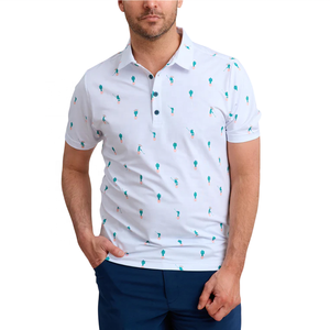 Conception sans frais Logo personnalisé Performance imprimé Sport T-shirt de golf doux à séchage rapide à séchage rapide T-shirts de polo pour hommes - Product Image 1