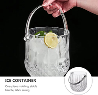 Nouveau seau à glace en acrylique, seau à champagne, refroidisseur de bouteilles de bière, garde les boissons au frais, seau à glace