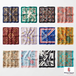 Custom Printed Short <b>Scarf</b> Fabric High Quality OEM ODM White Label Textile Manufacturer Fashion Accessories Export Supplier - Product Image 3