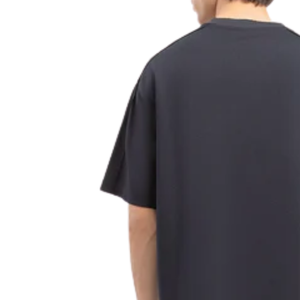 Camiseta de algodón oversize para hombre, azul marino, de corte holgado, manga corta, transpirable, estilo urbano, moda de verano, serigrafiada, color liso. - Product Image 5