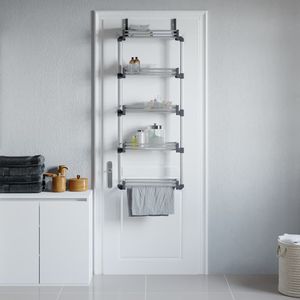 Organizer per porte in alluminio con 5 ripiani 20.5 porta porta \ "x7.9 \" x53.1 \" - Product Image 1