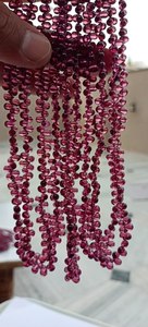 Perles de grenat rhodolite naturel, forme poire lisse, qualité supérieure, pierres semi-précieuses, 3x5mm à 6x4mm, pour bijoux - Product Image 4