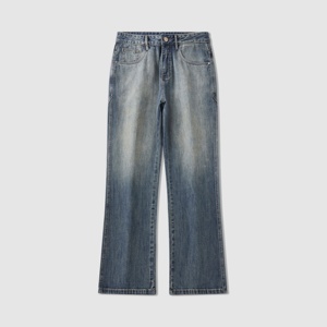 Custom Waterproof Breathable Eco-Friendly Slim Fit Straight-leg Streetwear <b>Denim</b> Jeans Ripped Detail Spandex/Cotton <b>Material</b> - Product Image 1